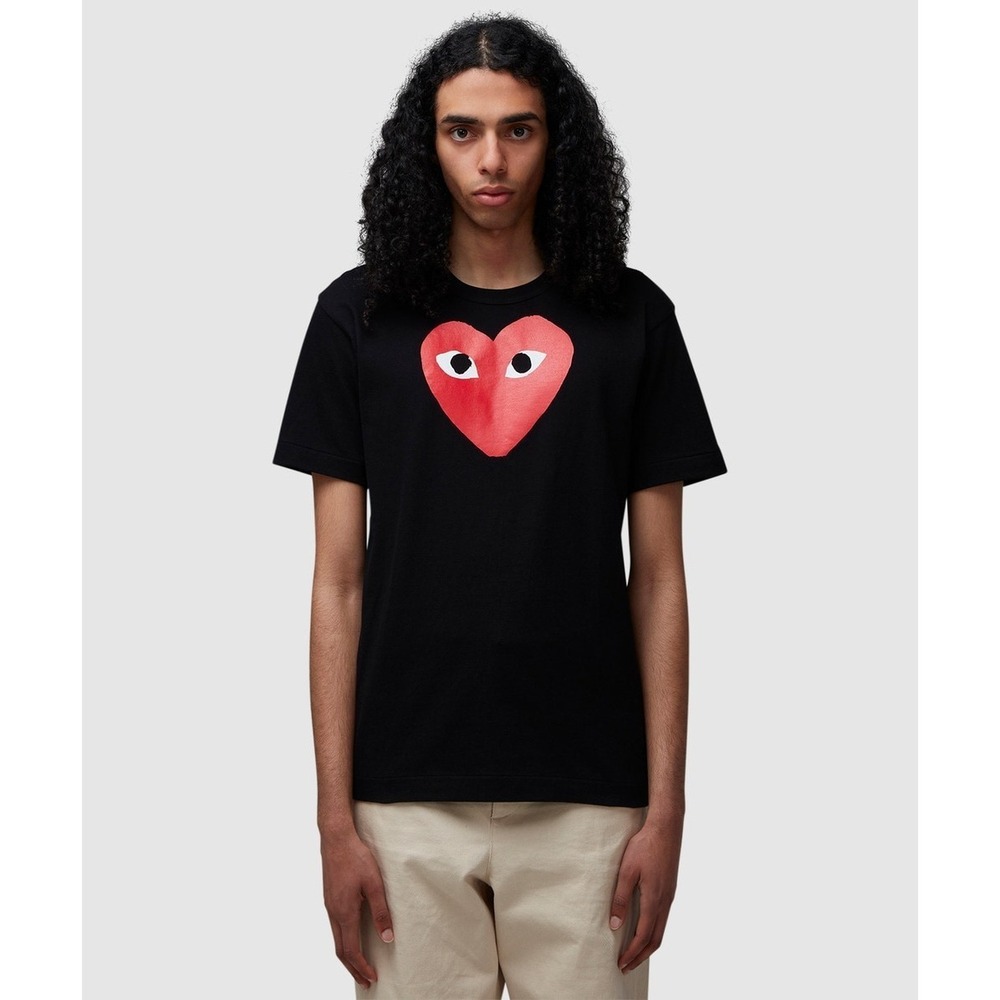 Comme Des Garc?ons PLAY Central Heart Logo T-shirt - Picture 1 of 4